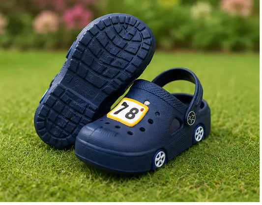 Kids Clogs Sandals with Sling Back Strap Anti Skid Lightweight Casual Footwear for Boys and Girls Blue