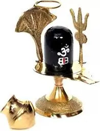 Brass ShivaLing Lingam Shivling Statue for Hindu Puja, Mahadev Shivling Idol for Mandir & Home Temple, 1 Pc