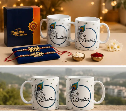 Gift Arcadia Rakhi Gift Combo – Rakhi with Coffee Mug Set for Brother, Sister, Bhaiya & Bhabhi