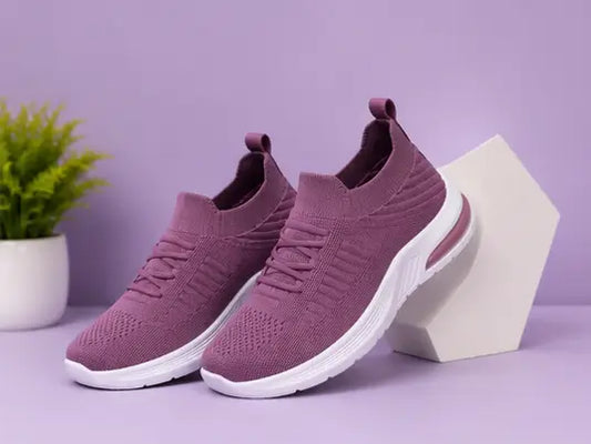 Women's Mesh Running Sneakers – Lightweight Lace-Up Sports Shoes for Walking, Running, Gym & Daily Wear