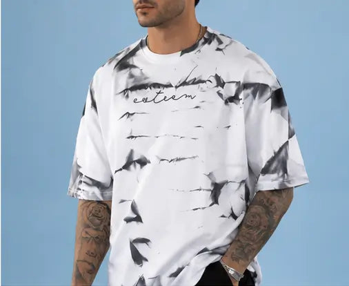 Men's Printed Cotton Blend T-Shirt – Stylish Half Sleeve Round Neck Casual T-Shirt for Daily Wear