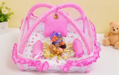 Laddu Gopal Bed with Singhasan – Soft Fabric Decorative Sleeping Bed for Bal Gopal Idol, Janmashtami & Daily Pooja