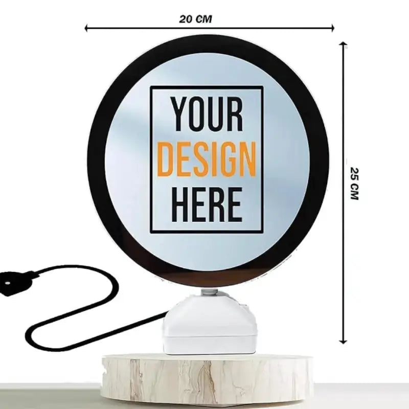 2 in 1 Modern Decorative Magic Mirror with LED Lights – Round Shape