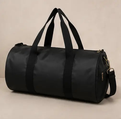 Elite Alluring Handbag – PU Gym Duffle Bag with 2 Compartments & Zip Closure