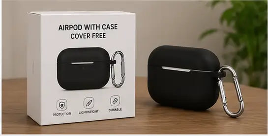 Bluetooth 5.1 TWS Wireless Earbuds with Silicone Protective Case – Touch Control, HD Mic & Charging Case for Android & iOS