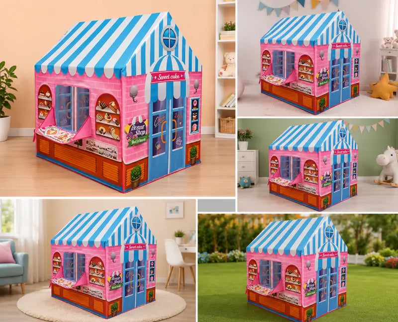 Jumbo Kids Play Tent House – Waterproof Indoor & Outdoor Candy House Play Tent for Boys & Girls (Multicolor)