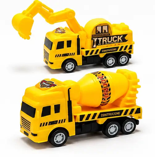 Aravish Pack of 6 Friction Power Wheels Construction Truck Toy Set