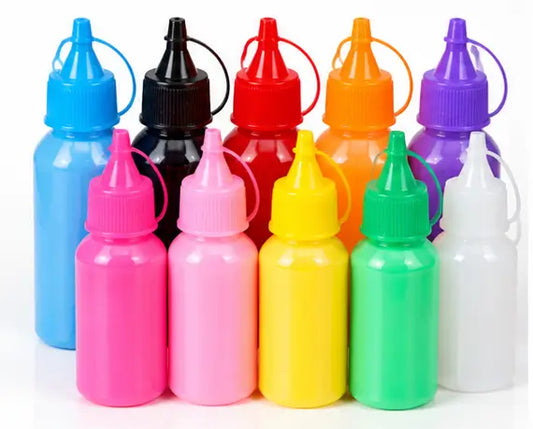 Pack of 10 Multicolor Rangoli Powder Squeeze Bottles – 1 Kg Rangoli Colour Set