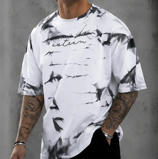 Men's Printed Cotton Blend T-Shirt – Stylish Half Sleeve Round Neck Casual T-Shirt for Daily Wear