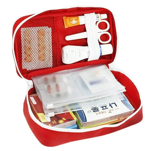 Portable Empty First Aid Kit Organizer Bag – Medical Storage Pouch for Home, Travel, Car & Office Emergency Use