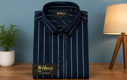 Men's Striped Cotton Casual Shirt – Full Sleeve Regular Fit Stylish Shirt for Office, Casual & Party Wear