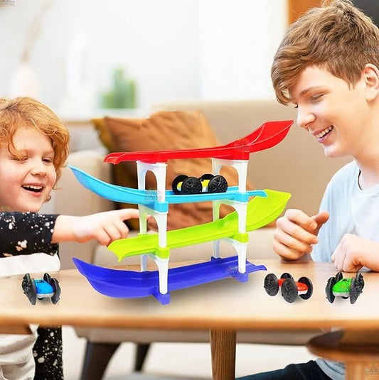 🏎️Little Racers™ Play Set | Multi-Level Car Ramp Toy for Kids (Age 2–7)
