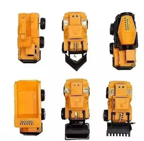 Kids Construction Excavator & Vehicle Set – Pack of 6 Plastic Toys