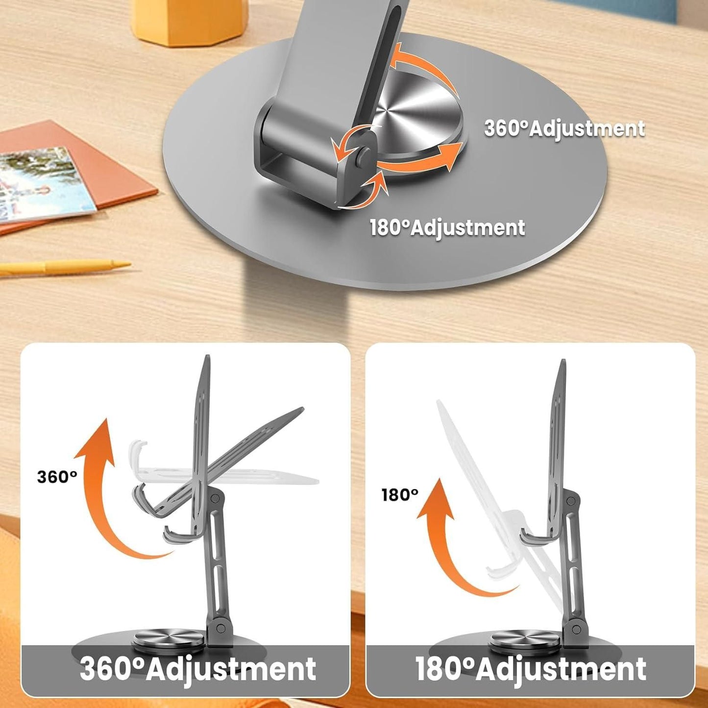 360° Rotatable Aluminium Mobile Phone / Tablet Stand