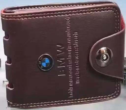 BMW Logo Faux Leather Wallet for Men & Women