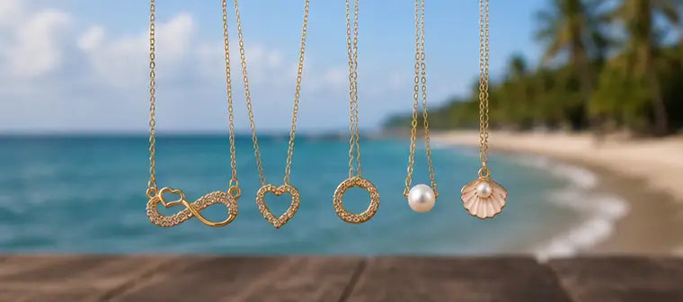 Elegant Gold-Plated Necklace Set – Combo of 5 CZ Chain Necklaces for Women & Girls