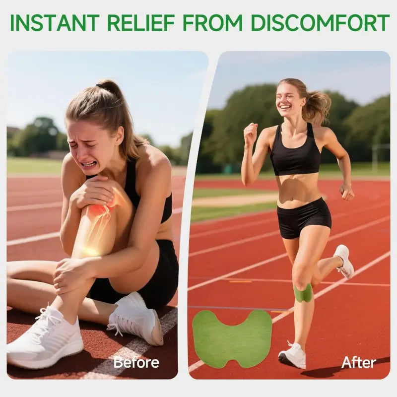 Knee Pain Relief Patches - Natural Herbal Knee Patch for Pain & Inflammation - Breathable, Long-Lasting, Comfortable, Non-Allergic - 10 Patches