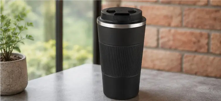 510ml Vacuum Insulated Travel Coffee Mug – Double Wall Stainless Steel Tumbler with Leak-Resistant Lid