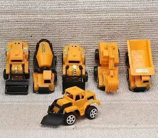 Kids Construction Excavator & Vehicle Set – Pack of 6 Plastic Toys