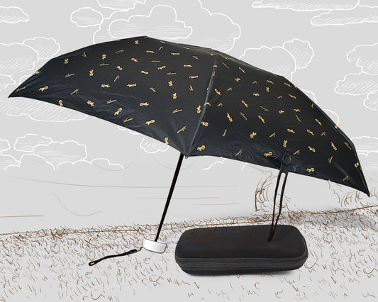 Travel Friendly UV Sun & Rain Umbrella with Zip Case