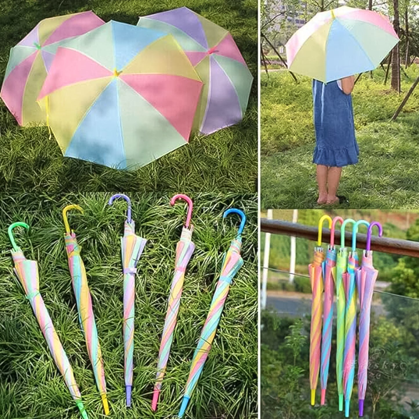 J - Shaped Multi-colour elegant Umbrella