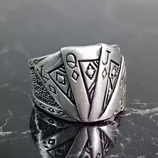 Combo Bracelet, Ring, and Chain Necklace for Men and Boys – Silver Plated with Agate Pendant.