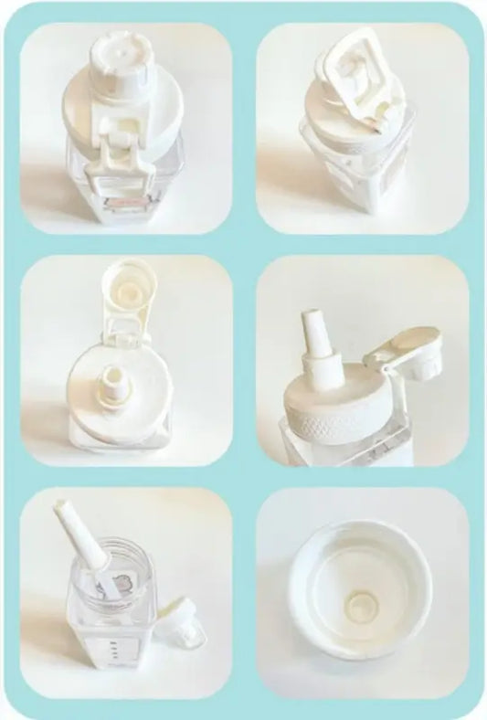 700ml Kawaii Water Bottle with Straw – Cute Plastic Bottle