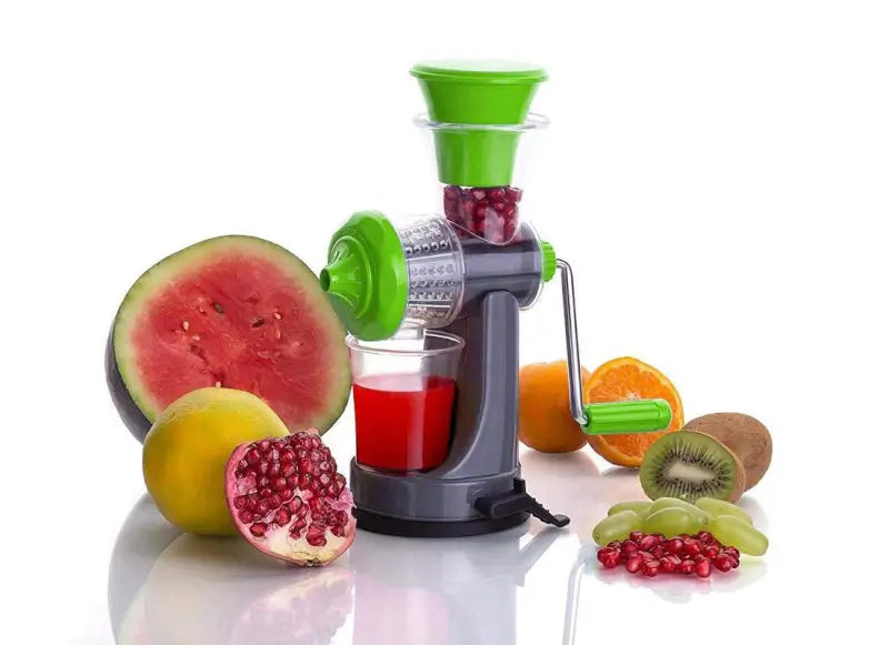 Manual Mini Fruit & Vegetable Juicer Portable, Non-Electric, Easy-to-Use Juicer with Strong Suction Base