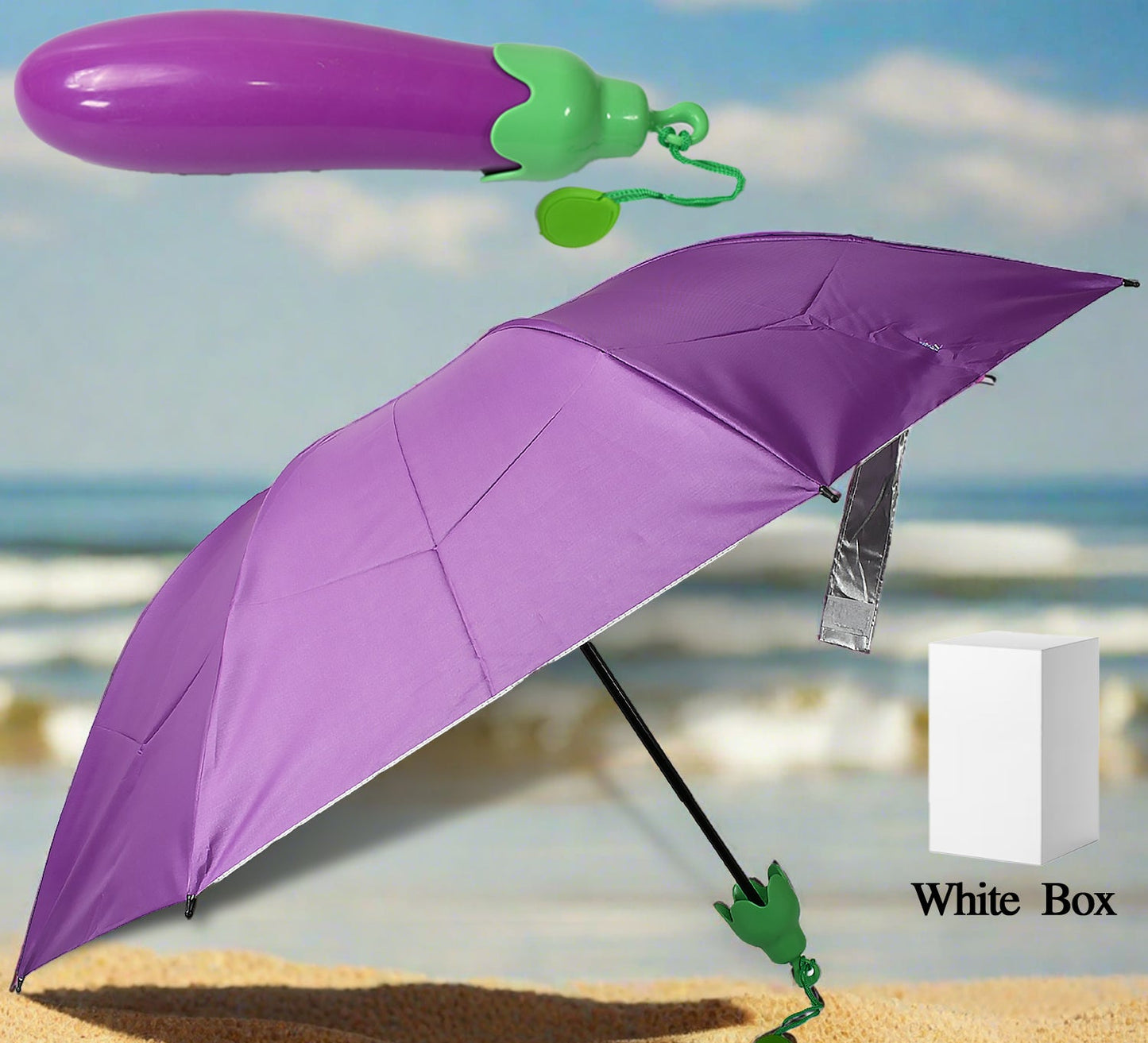 Brinjal Shaped Unique Case Design beautiful Umbrella