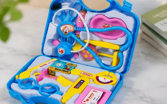 Doctor Medical Play Set with Carry Case – Pretend Doctor & Nurse Kit Educational Toy for Kids (Multicolor)
