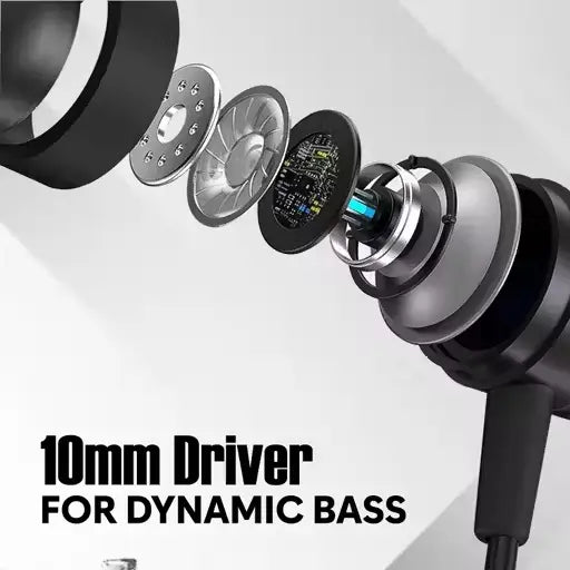 Signatize Wireless In-Ear Neckband Bluetooth Earphones | 10mm Drivers, 50 Hours Playtime, Type C Fast Charging, Voice Assistant, Blue.