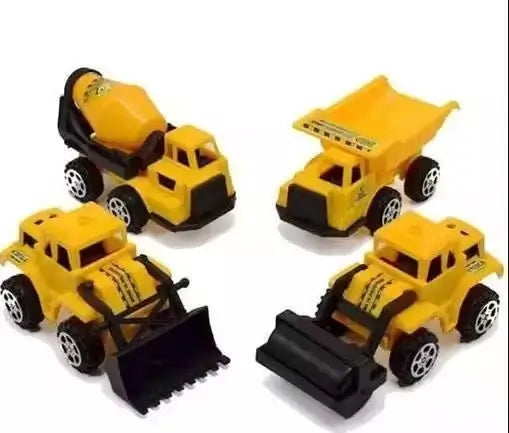 Kids Construction Excavator & Vehicle Set – Pack of 6 Plastic Toys