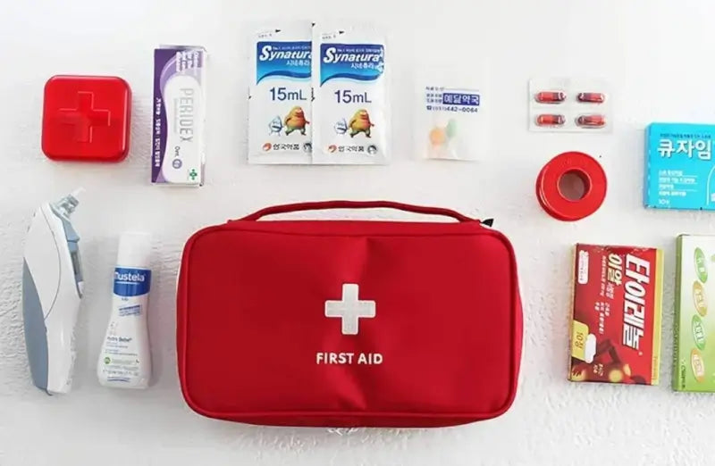 Portable Empty First Aid Kit Organizer Bag – Medical Storage Pouch for Home, Travel, Car & Office Emergency Use