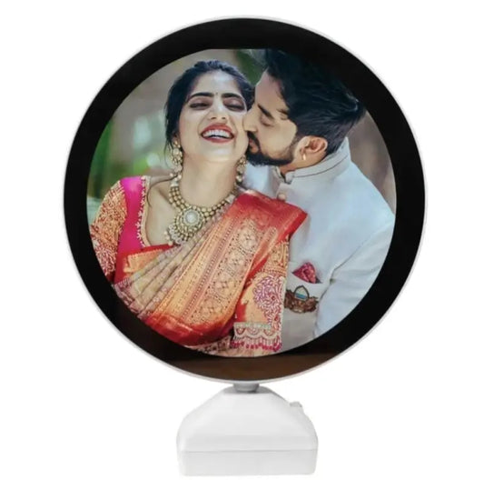 2 in 1 Modern Decorative Magic Mirror with LED Lights – Round Shape
