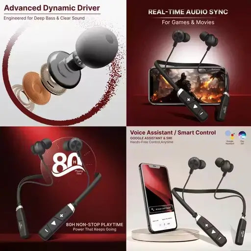 Premium Bluetooth Neckband – Wireless Earphones