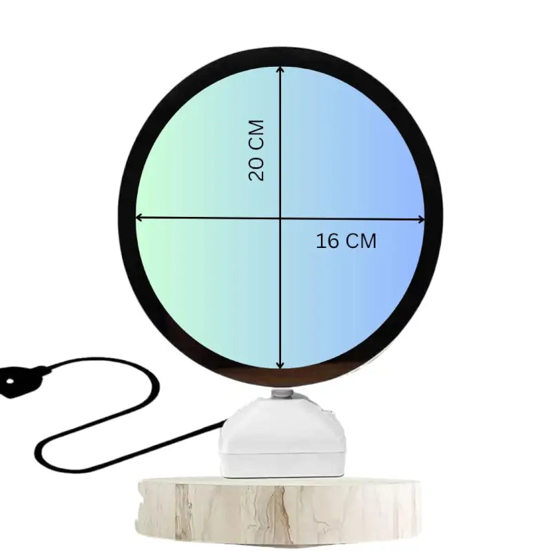 2 in 1 Modern Decorative Magic Mirror with LED Lights – Round Shape