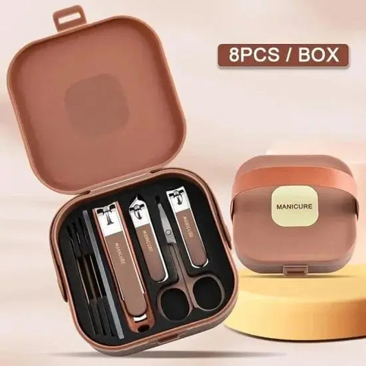 8 in 1 Manicure Set – Professional Nail Care Kit with Portable Case