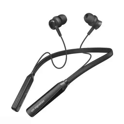 Signatize Wireless In-Ear Neckband Bluetooth Earphones | 10mm Drivers, 50 Hours Playtime, Type C Fast Charging, Voice Assistant, Blue.