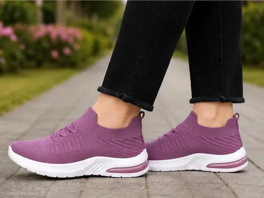 Women's Mesh Running Sneakers – Lightweight Lace-Up Sports Shoes for Walking, Running, Gym & Daily Wear