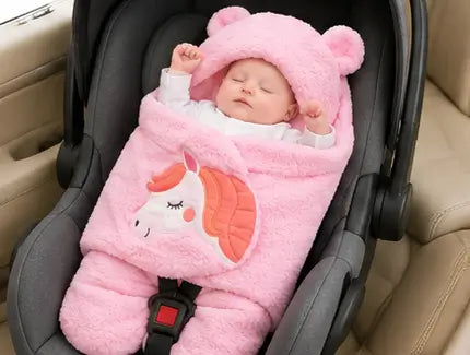 Super Soft Hooded Baby Blanket – Wearable Newborn Receiving Wrap for Baby Boys & Girls
