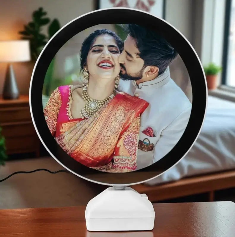 2 in 1 Modern Decorative Magic Mirror with LED Lights – Round Shape