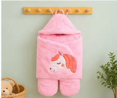 Super Soft Hooded Baby Blanket – Wearable Newborn Receiving Wrap for Baby Boys & Girls