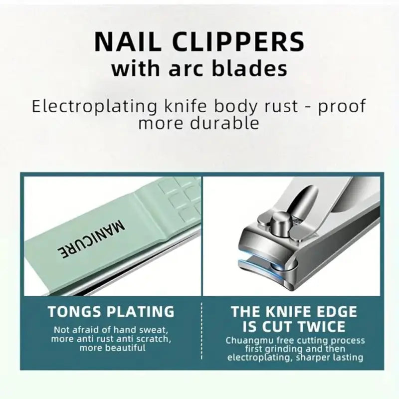 Professional 16 in 1 Stainless Steel Manicure Pedicure Kit Nail Clipper Grooming Set with Travel Case for Men Women (Multicolor)