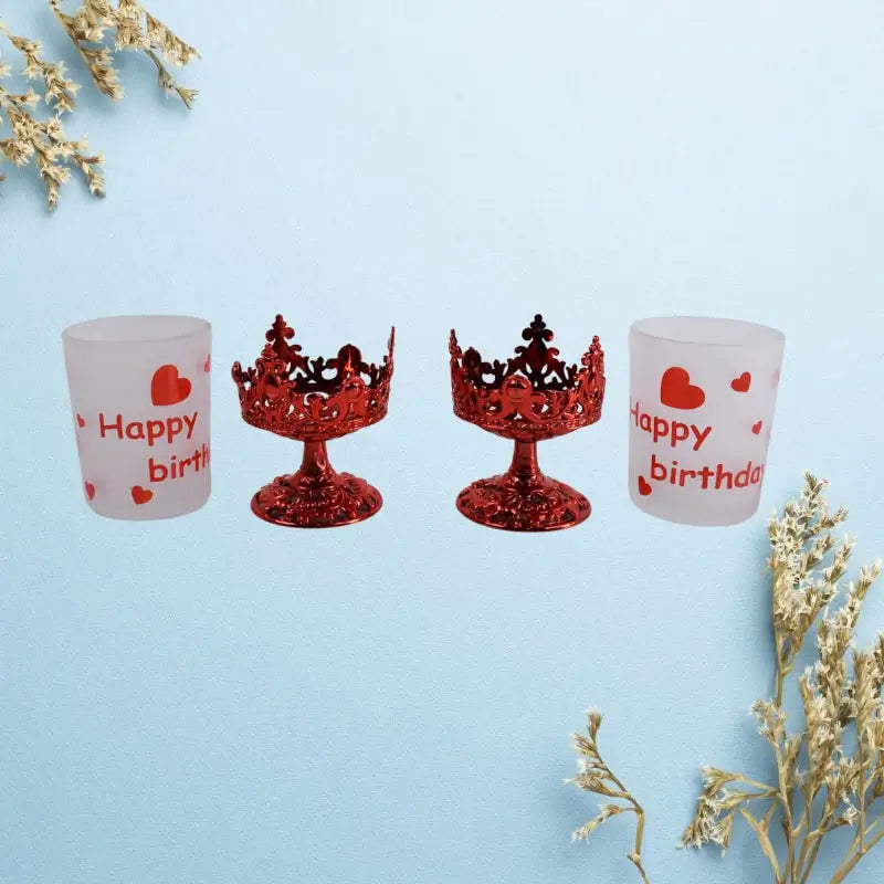 Stylish Tealight Holder Set – Decorative Candle Diya Stand for Home, Diwali & Festival Décor (2 Pc / Mix Design).