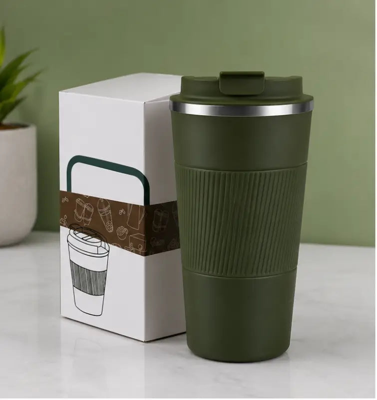 510ml Vacuum Insulated Travel Coffee Mug – Double Wall Stainless Steel Tumbler with Leak-Resistant Lid