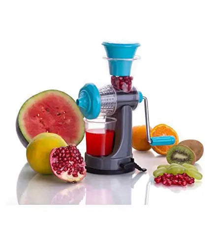 Manual Mini Fruit & Vegetable Juicer Portable, Non-Electric, Easy-to-Use Juicer with Strong Suction Base