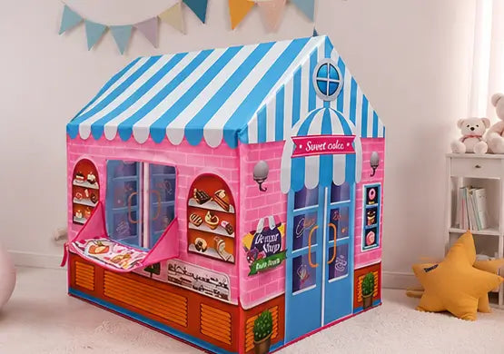Jumbo Kids Play Tent House – Waterproof Indoor & Outdoor Candy House Play Tent for Boys & Girls (Multicolor)
