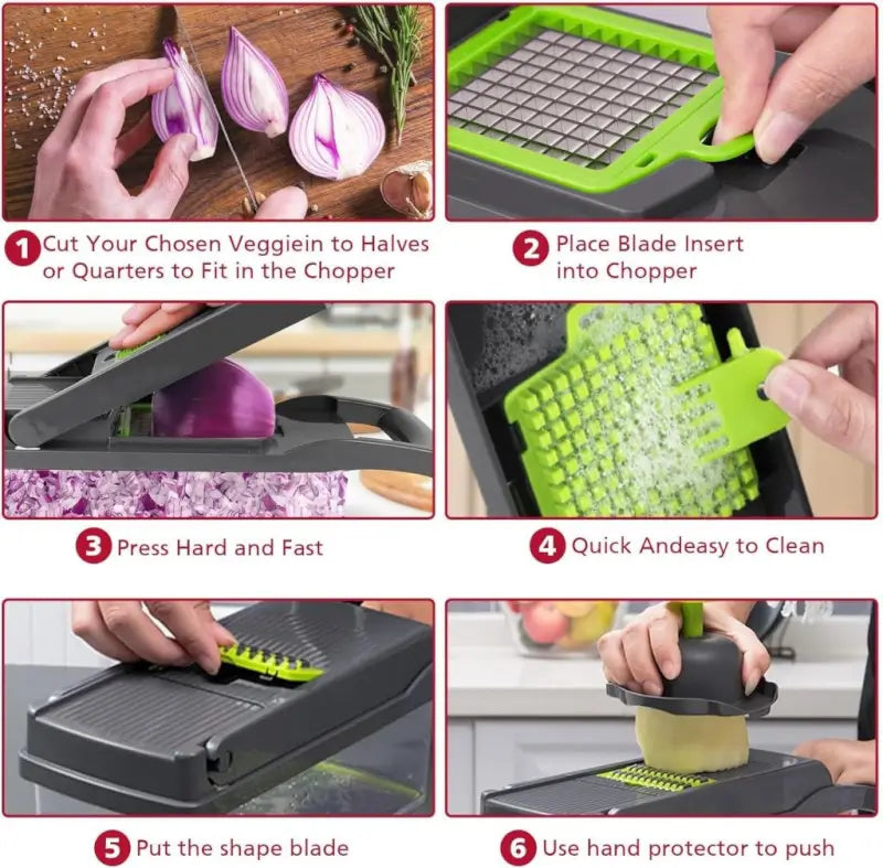 14 In 1 Chopper Nicer Veggie Slicer Dicer Kitchenware