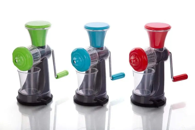 Manual Mini Fruit & Vegetable Juicer Portable, Non-Electric, Easy-to-Use Juicer with Strong Suction Base