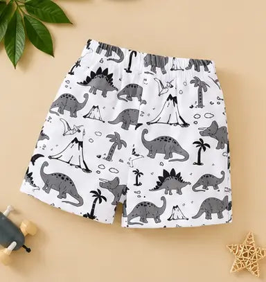 Kids Cotton Clothing Set – Printed Sleeveless Top & Shorts (0-5 Years)